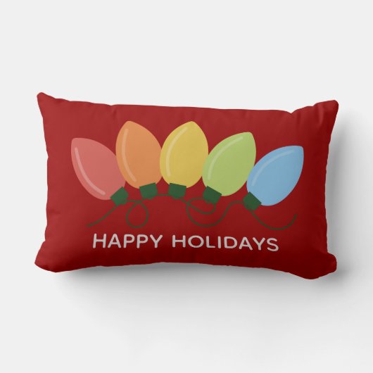 グラフィカルモダンライトクリスマス ランバークッション (裏面)