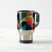 グラフィカル抽象化トラベルコミューターマグ トラベルマグ (正面右)