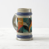 グラフィカル抽象化モーフィングマグ ビールジョッキ (正面左)