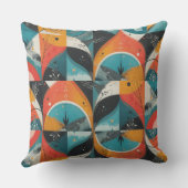 グラフィカル・オレンジ・アブストラクション アウトドアクッション (裏面)