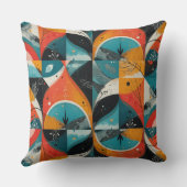 グラフィカル・オレンジ・アブストラクション クッション (裏面)