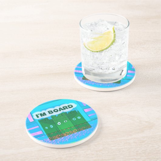 グラフィッおもしろいク:私は退屈な文字アート コースター (側面)