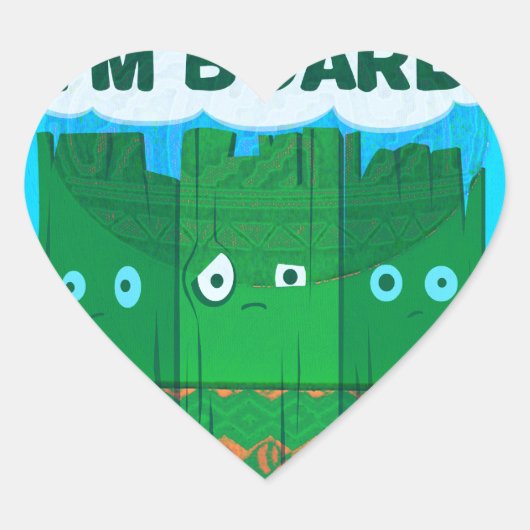 グラフィッおもしろいク:私は退屈な文字アート ハートシール (正面)