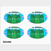 グラフィッおもしろいク:私は退屈な文字アート 楕円形シール (シート)