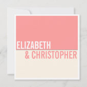 グラフィッはっきりしたクブモダンロック結婚式招待状 招待状 (裏面)