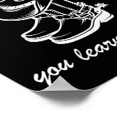 グラフィックおもしろいサインがダンスを持ち上げ学る。 ポスター (角)