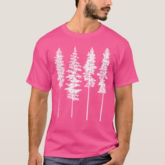 グラフィックおもしろいスキニーパイン – 夏ハイキングNat Tシャツ (正面)