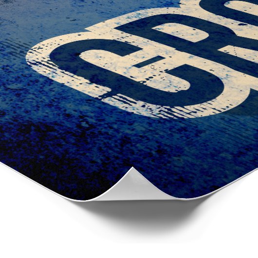 グラフィックおもしろいデザイナー向けCROPタイポグラフィポスター ポスター (角)