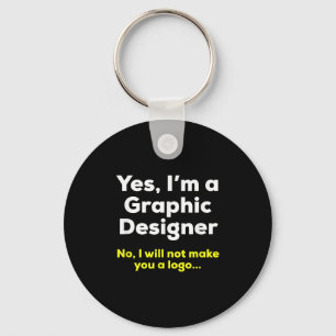 グラフィックおもしろいデザイナー引用文。Yes、Im A Graphic De キーホルダー