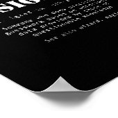 グラフィックおもしろいデザイナー辞書の定義ギフト ポスター (角)