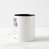 グラフィックおもしろいデザイナー辞書の定義、ギフト ツートーンマグカップ (中央)