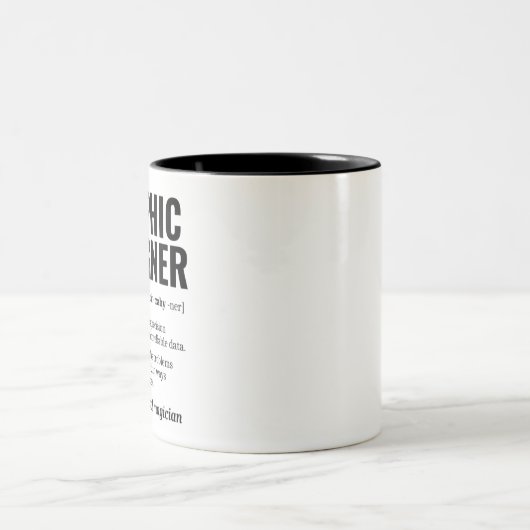 グラフィックおもしろいデザイナー辞書の定義、ギフト ツートーンマグカップ (中央)