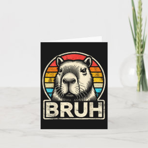 グラフィックおもしろいミームカピバラBruh For Boys Girls Me カード