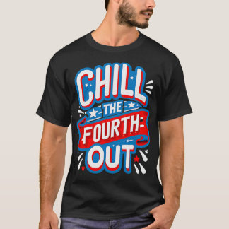 グラフィックおもしろい心地よいの色の7月4日 Tシャツ