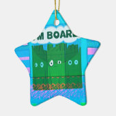 グラフィックおもしろい感動的ー私は退屈な文字アート セラミックオーナメント (左)