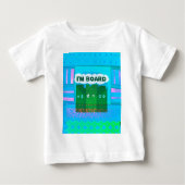 グラフィックおもしろい感動的ー私は退屈な文字アート ベビーTシャツ (正面)