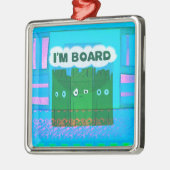 グラフィックおもしろい感動的ー私は退屈な文字アート メタルオーナメント (左)