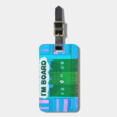 グラフィックおもしろい感動的ー私は退屈な文字アート ラゲッジタグ (正面縦)