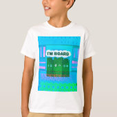 グラフィックおもしろい感動的ー私は退屈な文字アート Tシャツ (正面)