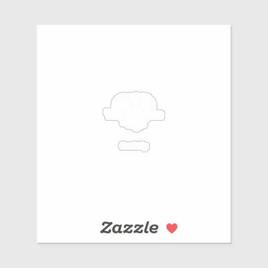 グラフィックでミニマルなラインアートをフィーチャーした白いアイコン シール (シート)