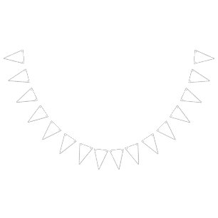 グラフィックでミニマルなラインアートをフィーチャーした白いアイコン バンティングフラッグ