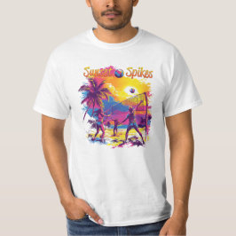 グラフィックとテキストを使ったカラフルなチームデザイン Tシャツ