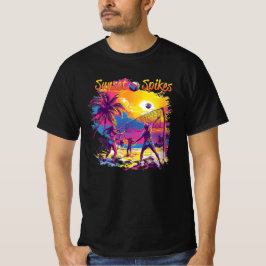グラフィックとテキストを使ったカラフルなチームデザイン Tシャツ