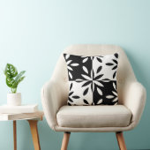 グラフィックな白黒の幾何学模様 クッション (椅子)