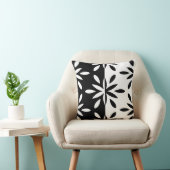 グラフィックな白黒の幾何学模様 クッション (椅子)