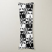 グラフィックな白黒の幾何学模様 ボディピロー (正面縦)