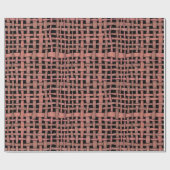 グラフィックによって編まれるパターン地球のモモ ラッピングペーパー (フラット)