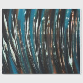 グラフィックの濃い青の波 ラッピングペーパー (フラット)