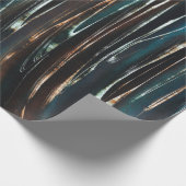 グラフィックの濃い青の波 ラッピングペーパー (角)