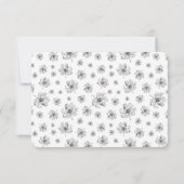 グラフィックの芍薬。 出欠カード (裏面)