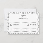 グラフィックの芍薬。 出欠カード (正面)