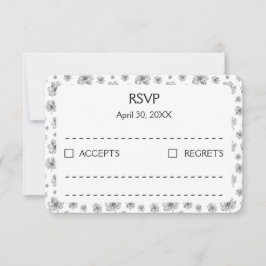 グラフィックの芍薬。 出欠カード