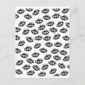 グラフィックの黒と白の目 ポストカード (正面)