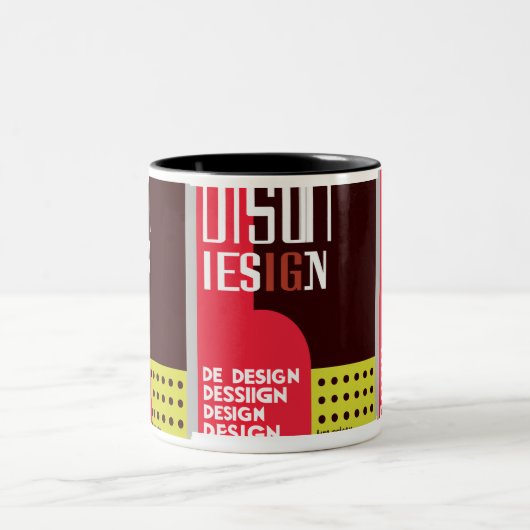 グラフィックはっきりしたデザイナーマグ ツートーンマグカップ (中央)