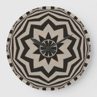 グラフィックはっきりしたブラックとホワイトクロック ラージ壁時計