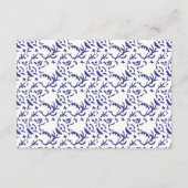 グラフィックを使用した青と白のラッピング紙 エンクロージャーカード (裏面)