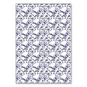 グラフィックを使用した青と白のラッピング紙 テーブルナンバー (裏面)