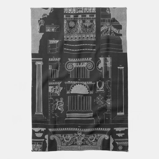 グラフィックアーキテクチャIV キッチンタオル (縦)