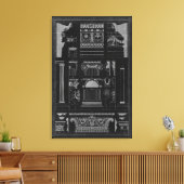 グラフィックアーキテクチャIV キャンバスプリント (インサイチュ (リビング))