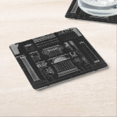 グラフィックアーキテクチャIV スクエアペーパーコースター (アングル)