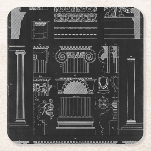 グラフィックアーキテクチャIV スクエアペーパーコースター (正面)