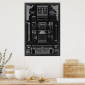 グラフィックアーキテクチャIV ポスター (キッチン)