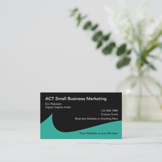 グラフィックアーティストデジタルマーケティング 名刺 (スタンド正面)