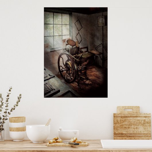 グラフィックアーティスト – 謙虚な印刷機 ポスター (キッチン)