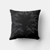 グラフィックアートの熱帯ヤシの木のシルエット クッション (裏面)