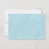 グラフィックアートの蝶とフローラの渦巻結婚き 出欠カード (裏面)